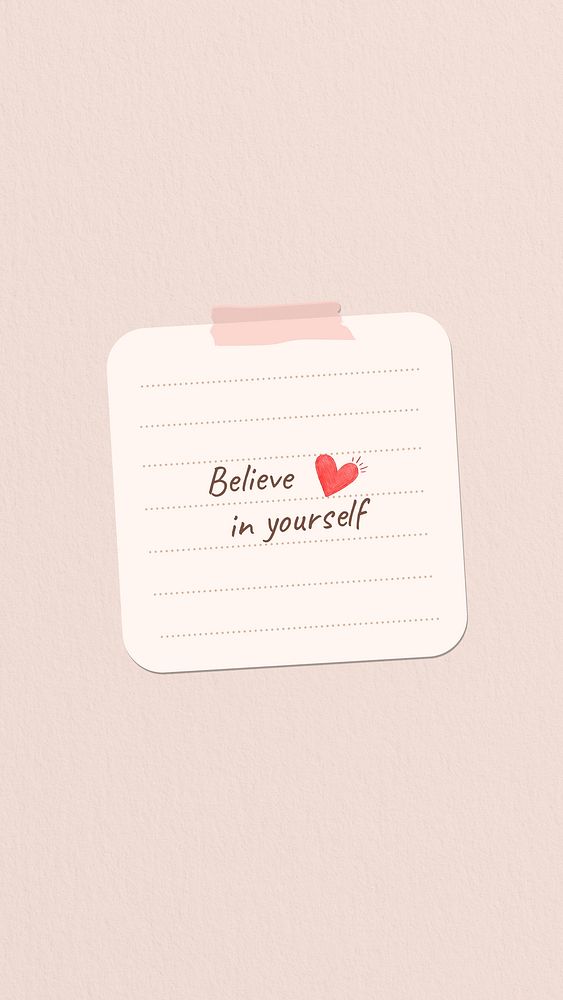 Believe in yourself quote Facebook story template