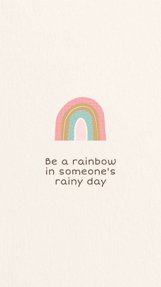 Rainbow  quote Facebook story template