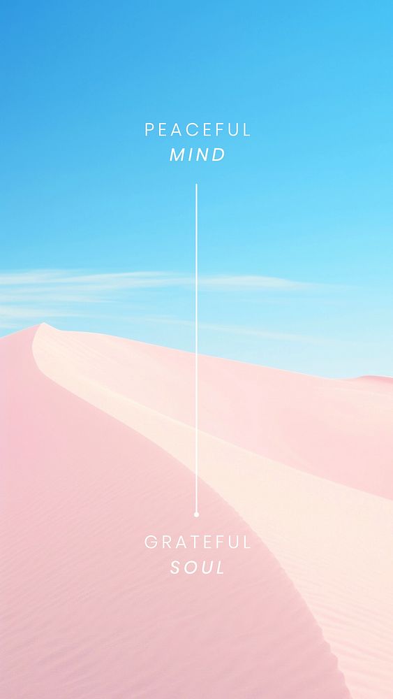 Peaceful & grateful quote Facebook story template