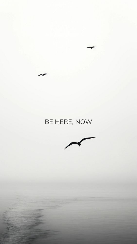 Be here, now quote Facebook story template
