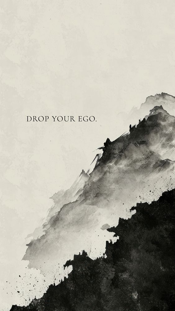 Drop your ego quote Facebook story template