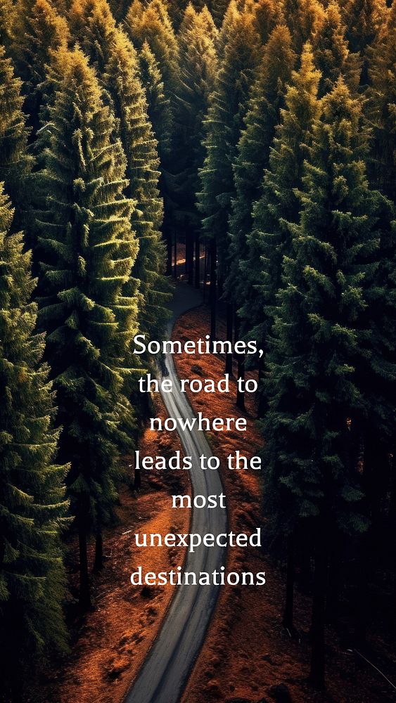 Road to nowhere quote Facebook story template