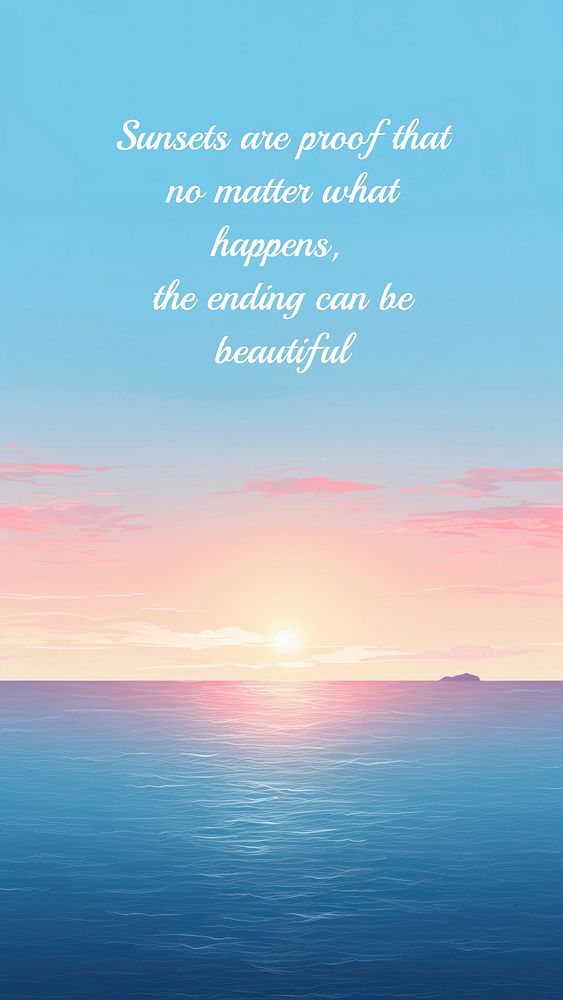 Sunset  quote Facebook story template