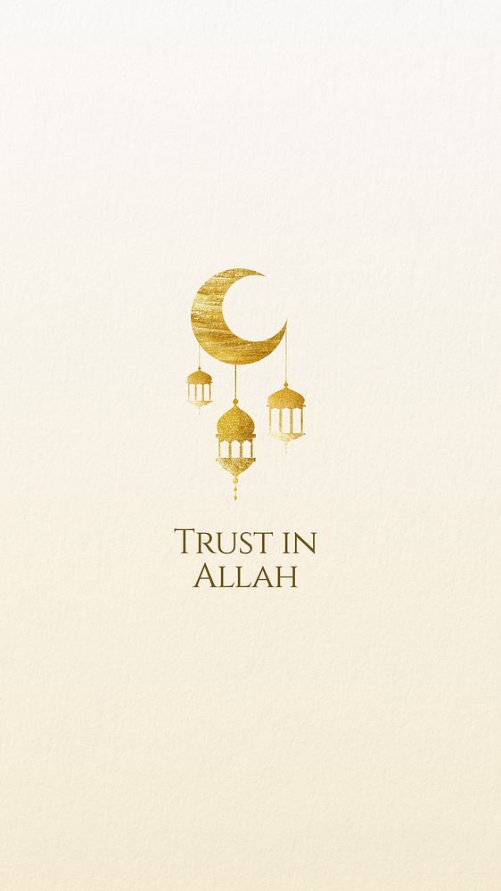Trust in Allah quote Facebook story template