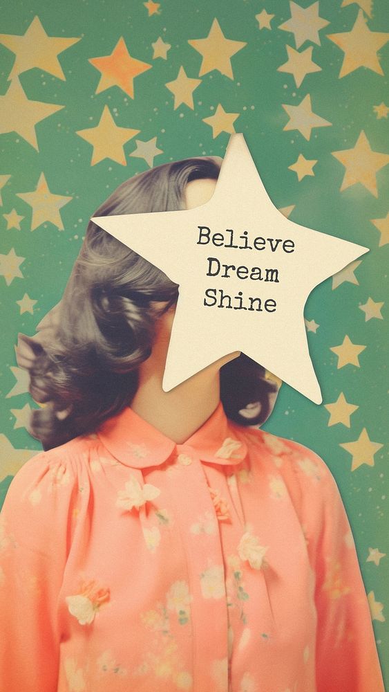 Believe dream shine Facebook story 