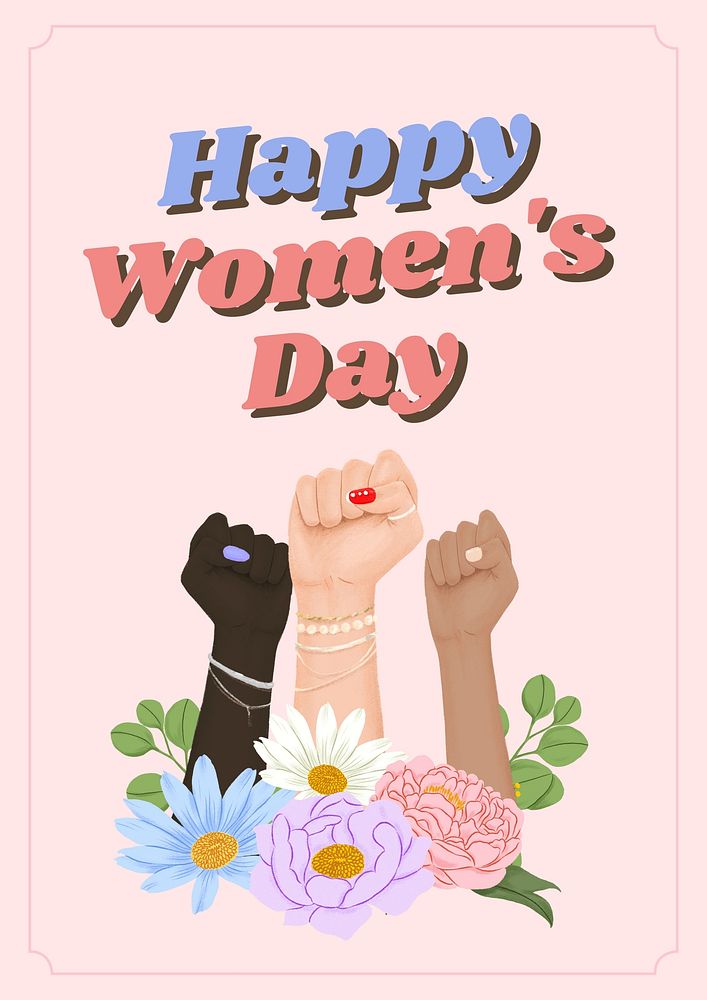 Happy women's day poster 