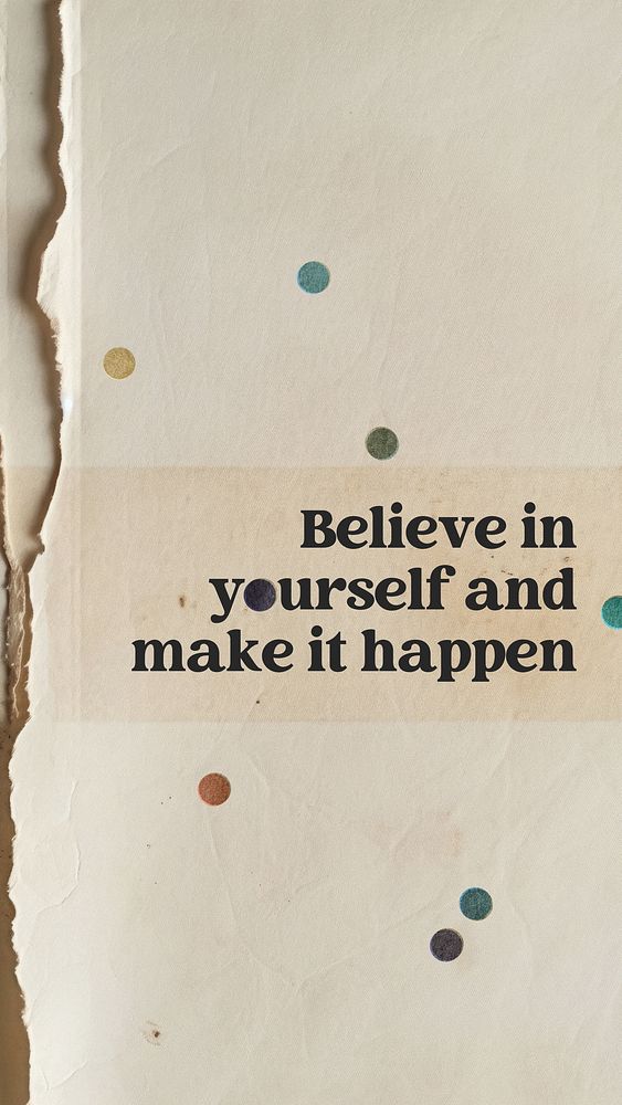 Believe inspiration  quote Instagram story template