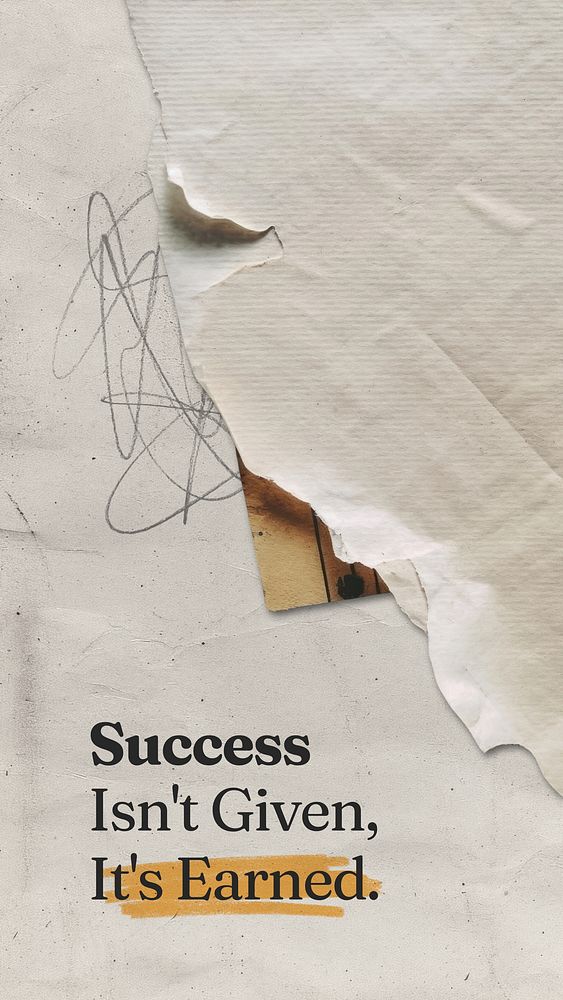 Success isn't given quote Instagram story template