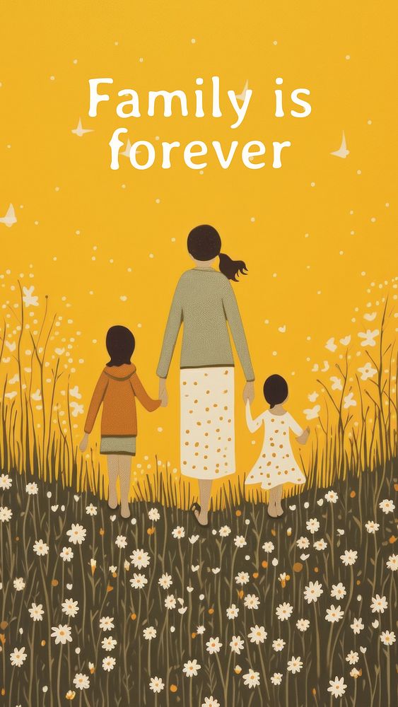 Family forever quote Instagram story template