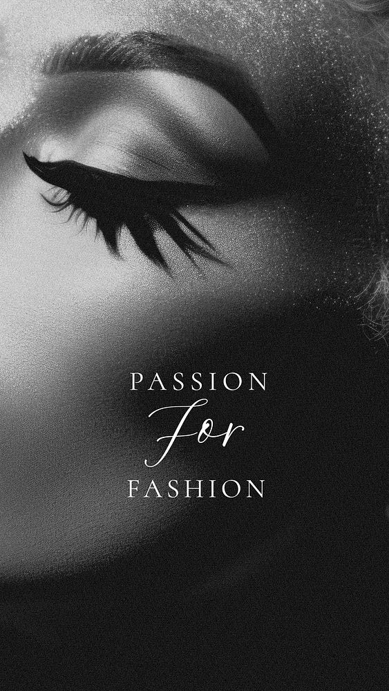 Passion for fashion quote Facebook story template