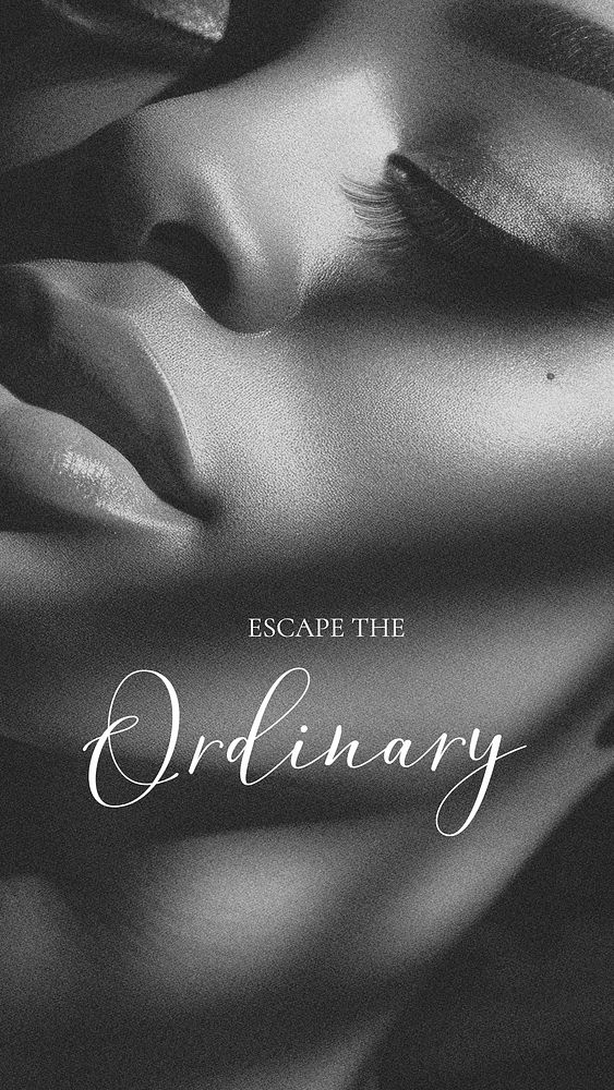 Escape the ordinary quote Facebook story template