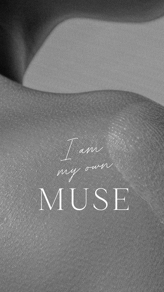 I am my muse quote Facebook story template