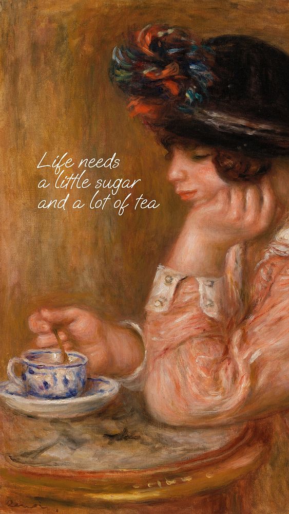 Tea love quote Instagram story 