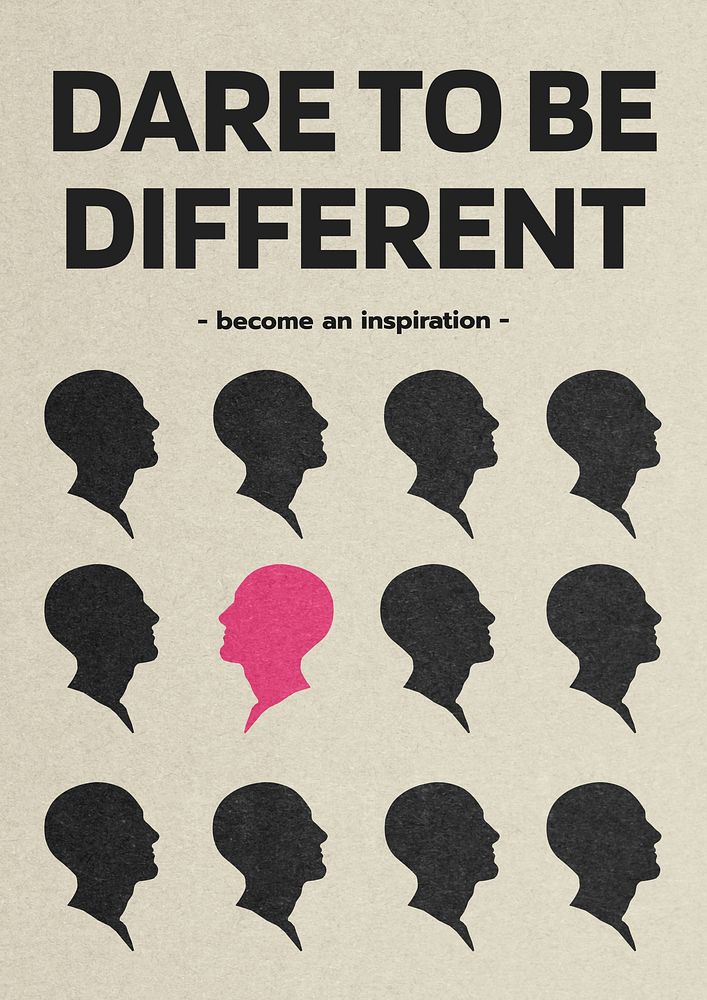 Dare to be different poster template