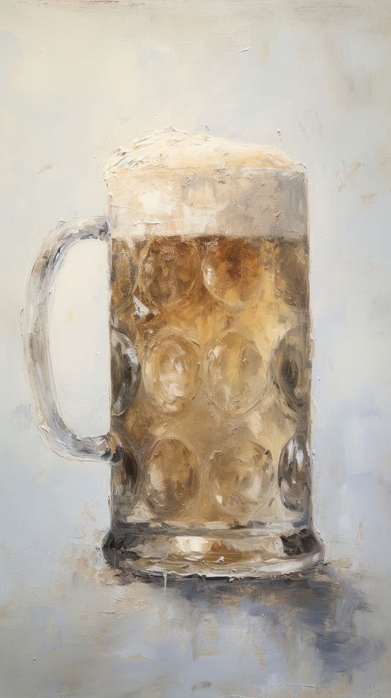 Close up on pale beer mug beverage alcohol liquor.