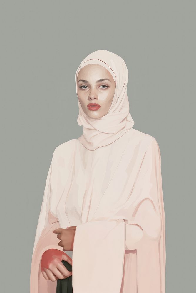The Muslim woman dress in hijab fashion portrait adult.