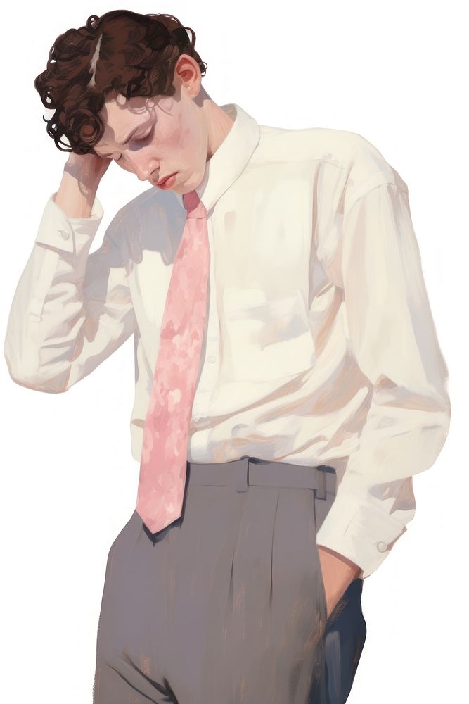 A stress person necktie fashion sleeve.