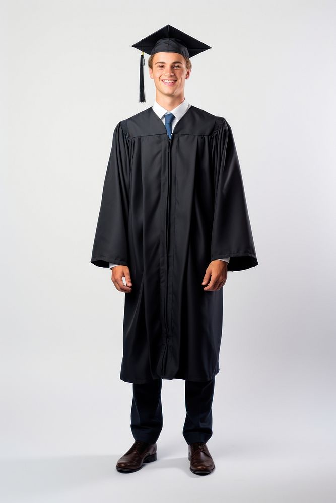 Man graduation full body student people person.