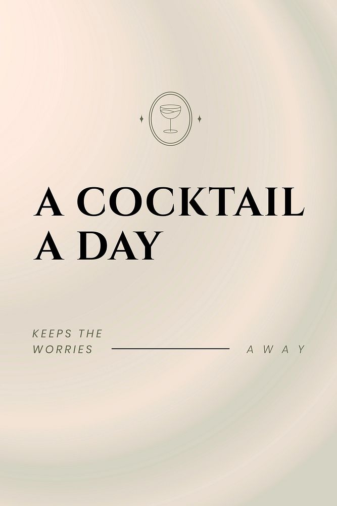 Cocktail quote Pinterest pin 