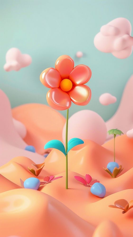 Cute flower background cartoon inflorescence confectionery.