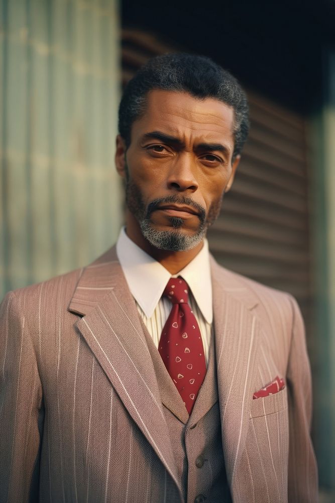 Mature affrican man photography portrait suit.