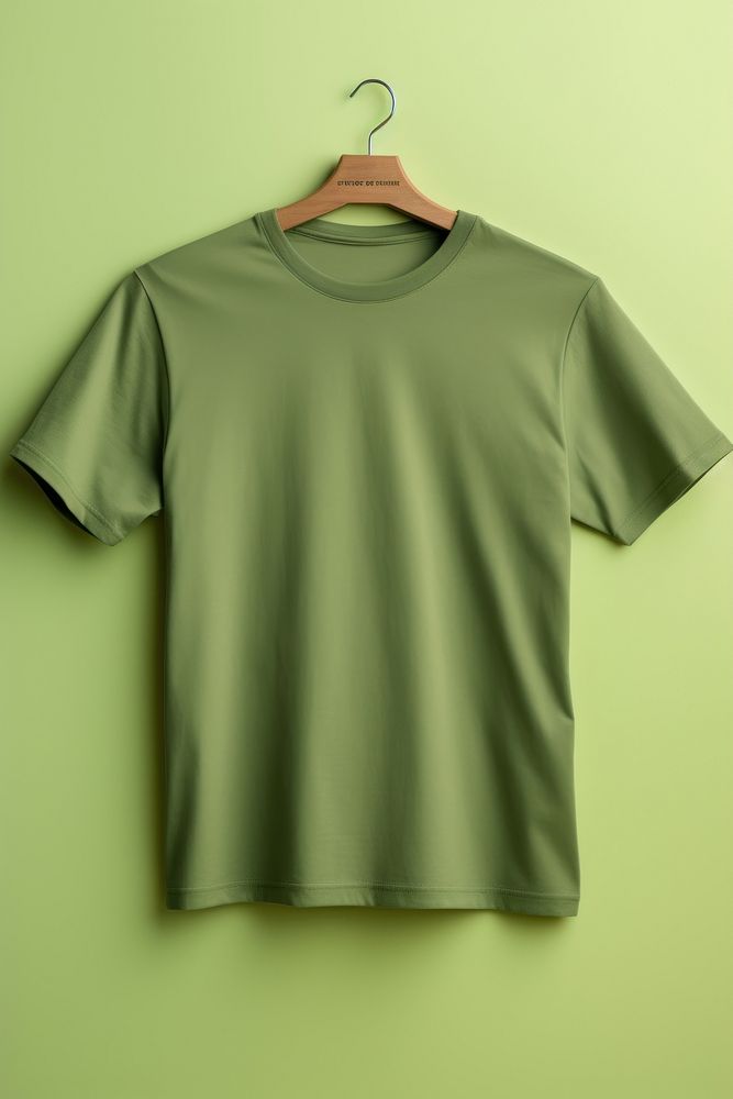 T-shirt green mockup sleeve.