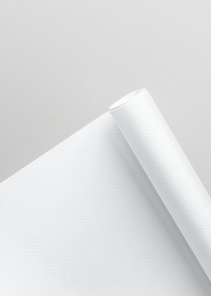 Rolled white poster mockup psd