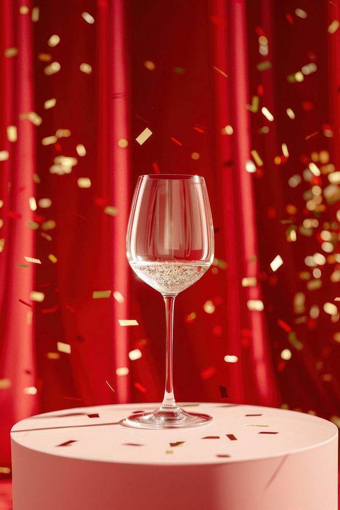 Wine glass mockup tablecloth beverage alcohol.