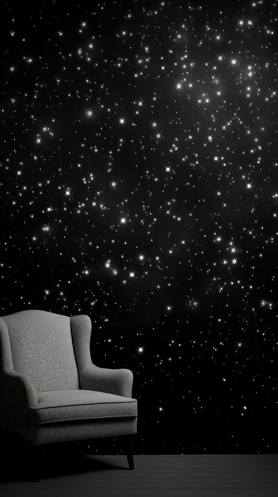 Stars with sky night space furniture.