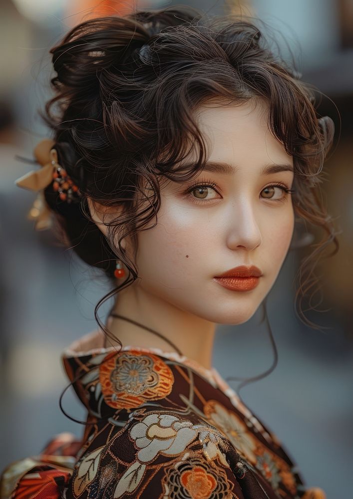 Japanese woman brownglam doll hairstyles adult contemplation architecture.