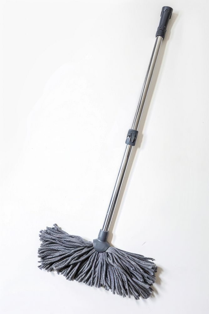 Grey squeeze-clean flat mop broom smoke pipe.