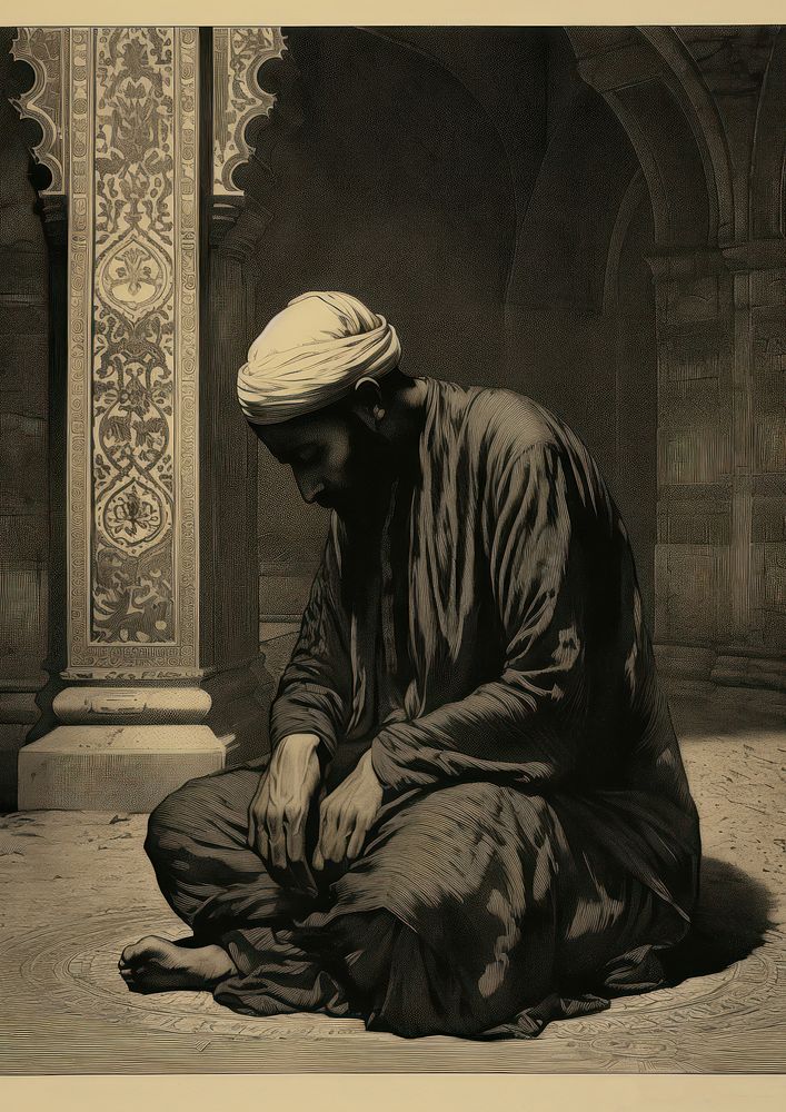 Muslim prayer photography portrait person.