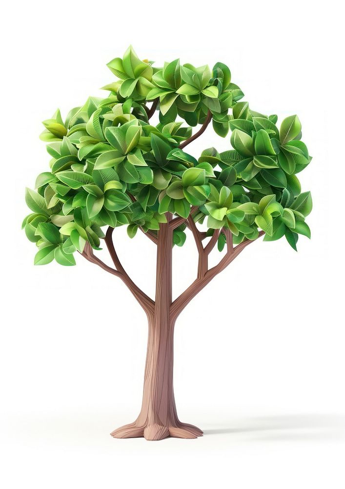 3D Illustration of tropical tree bonsai plant wood.
