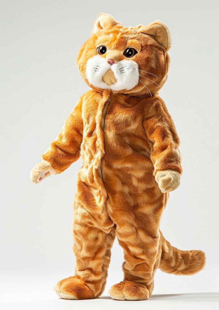 Cat mascot costume mammal animal plush.