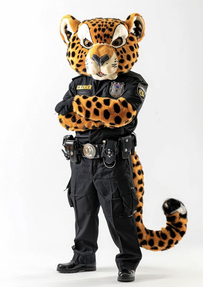 Chubby cheetah mascot costume person clothing footwear.