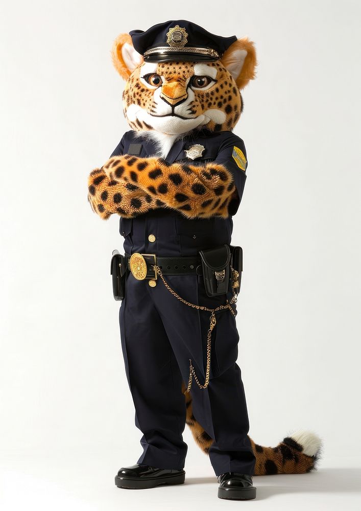 Chubby cheetah mascot costume person clothing footwear.