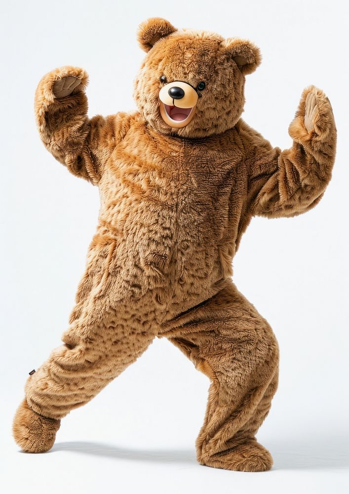 Chubby bear mascot costume wildlife animal mammal.