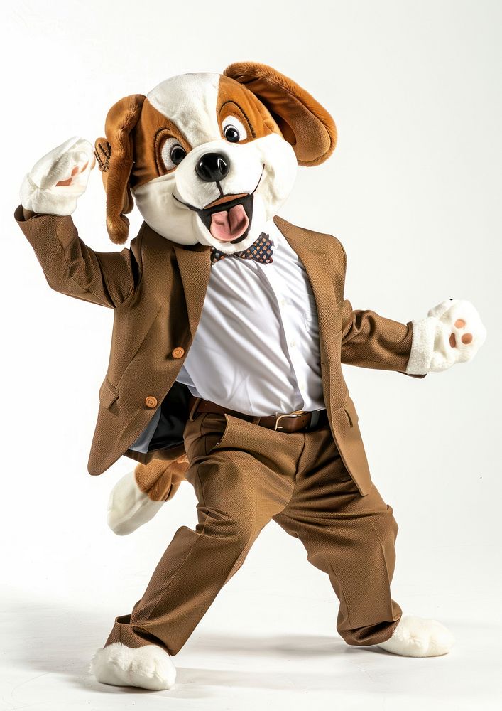 Dog mascot costume person clothing apparel.