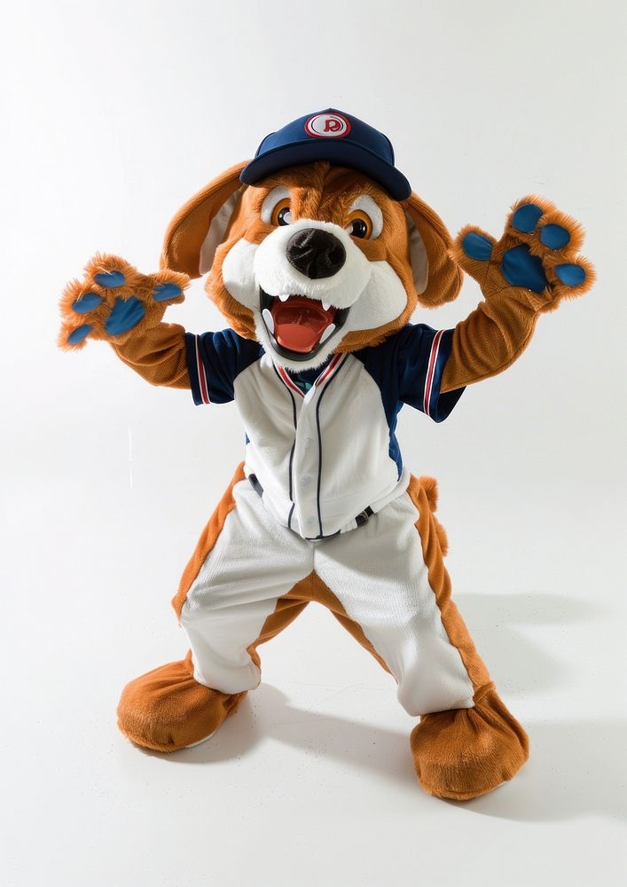 Dog mascot costume clothing apparel glove.