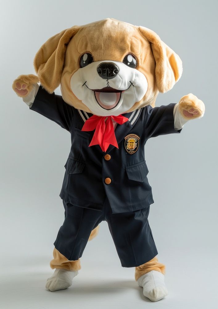 Dog mascot costume person clothing apparel.