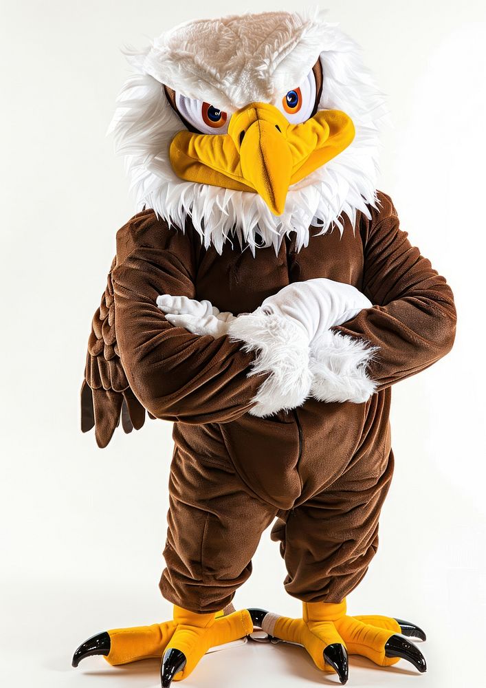 Eagle mascot costume person electronics clothing.