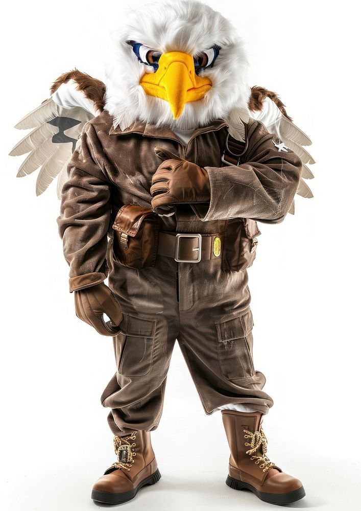 Eagle mascot costume person clothing apparel.