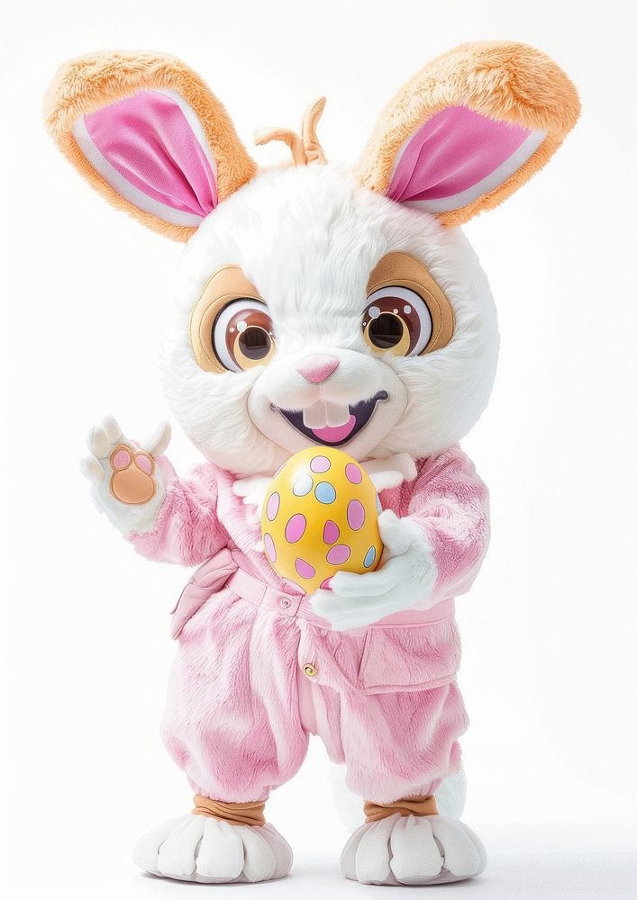 Rabbit mascot costume plush doll toy.