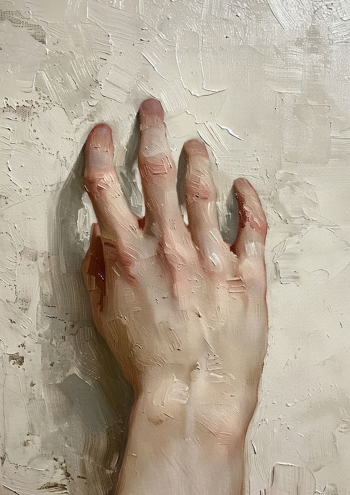 Close up on pale hand finger person adult.