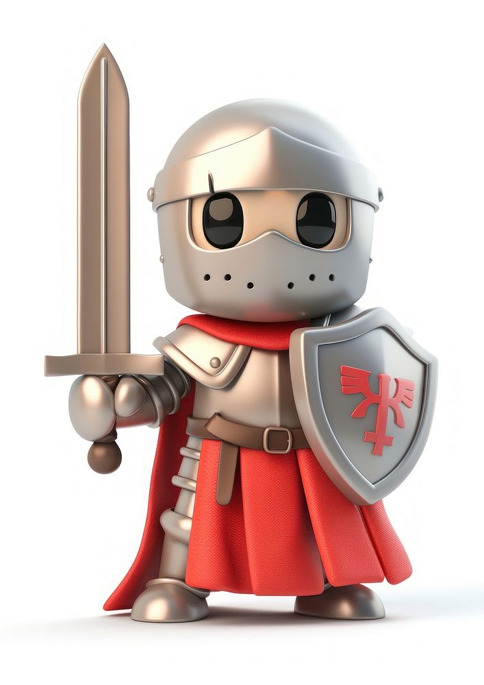 3D Illustration of Knight knight weaponry person.