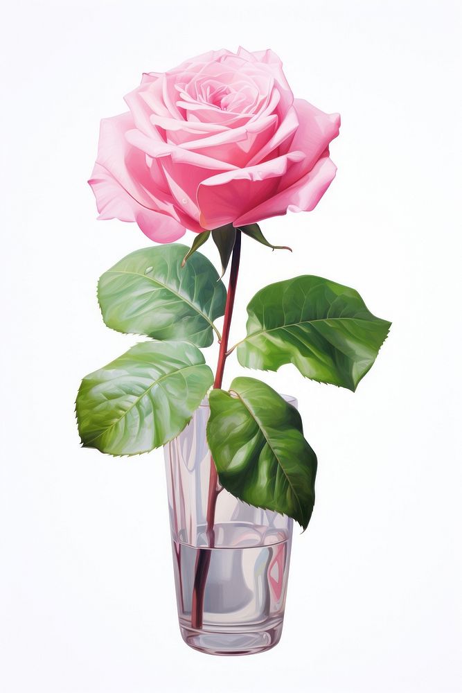 Rose in vase flower plant inflorescence.