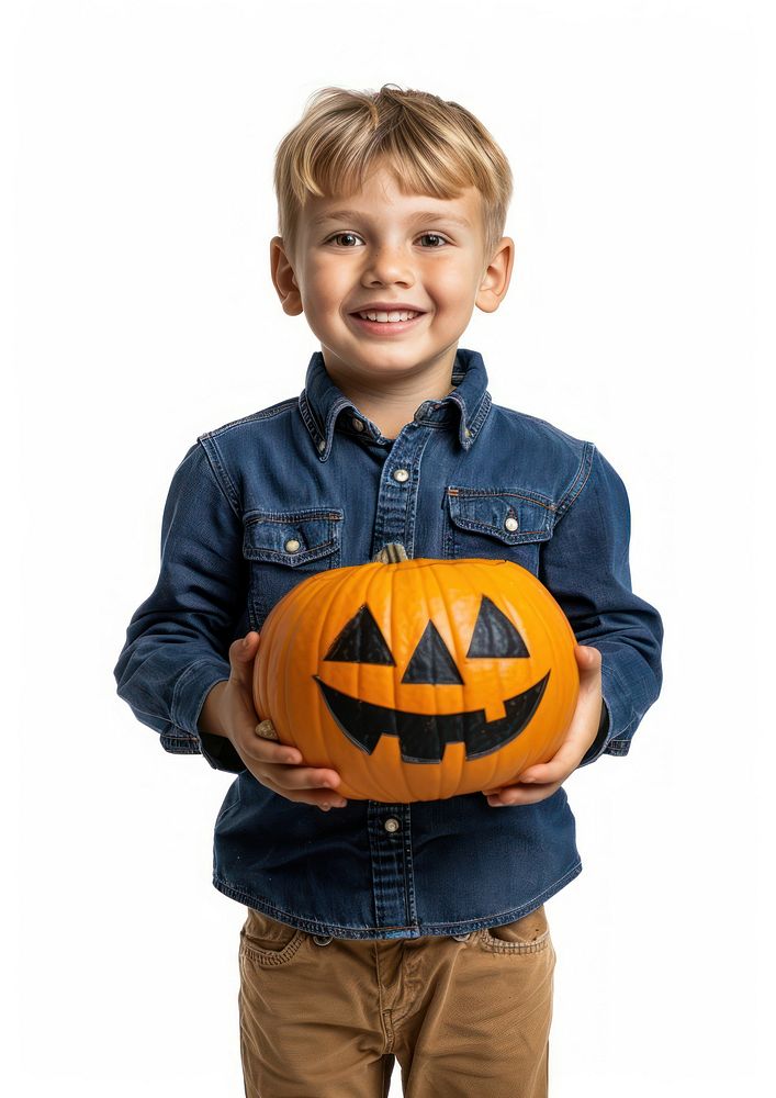 Photo of a boy halloween jack-o-lantern festival.