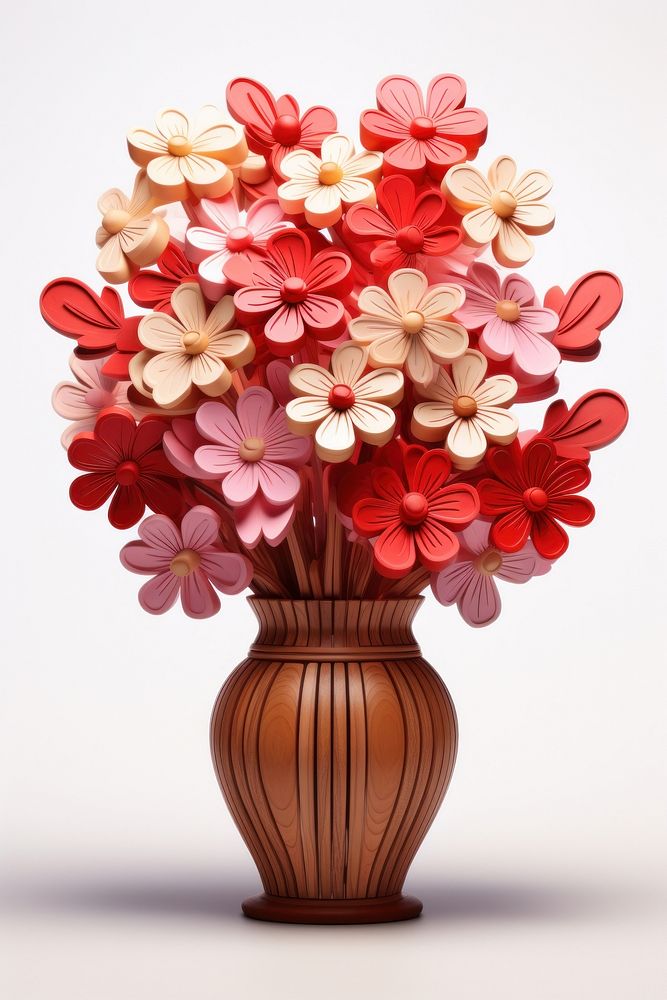 Flower petal plant vase.