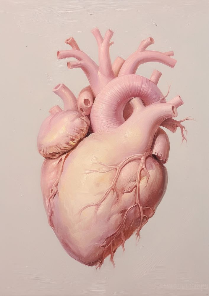 Close up on pale heart painting invertebrate creativity.