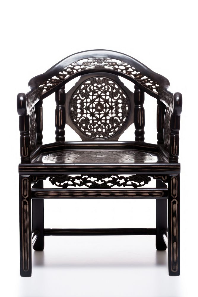 Chair furniture ancient black.